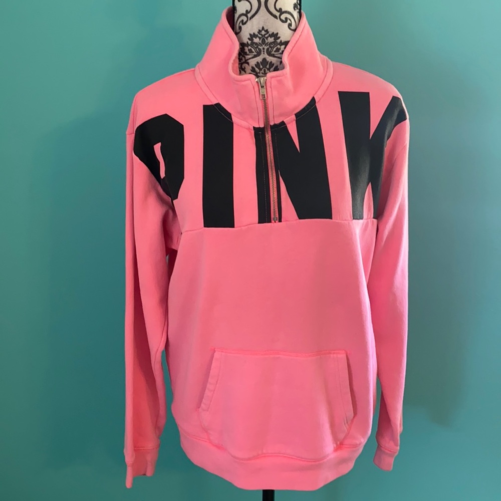 PINK Victoria’s Secret Simple Vibrant Zip Sweater